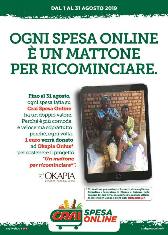 Crai Spesa Online ad agosto donerà 1 euro a Okapia Onlus - InstoreMag