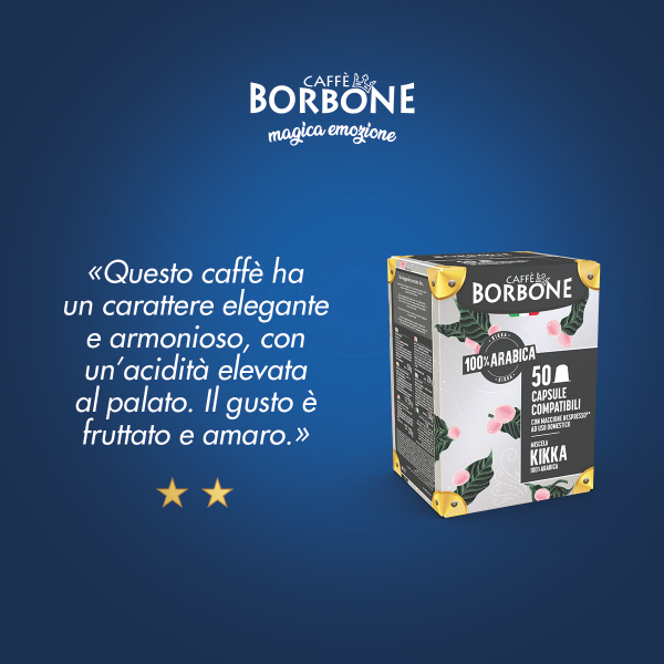 Miscela KIKKA 100% Arabica NESPRESSO 50pz Capsule Caffè Borbone REspresso