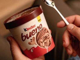 Esordio nelle vaschette per Kinder Bueno Gelato