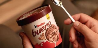 Esordio nelle vaschette per Kinder Bueno Gelato